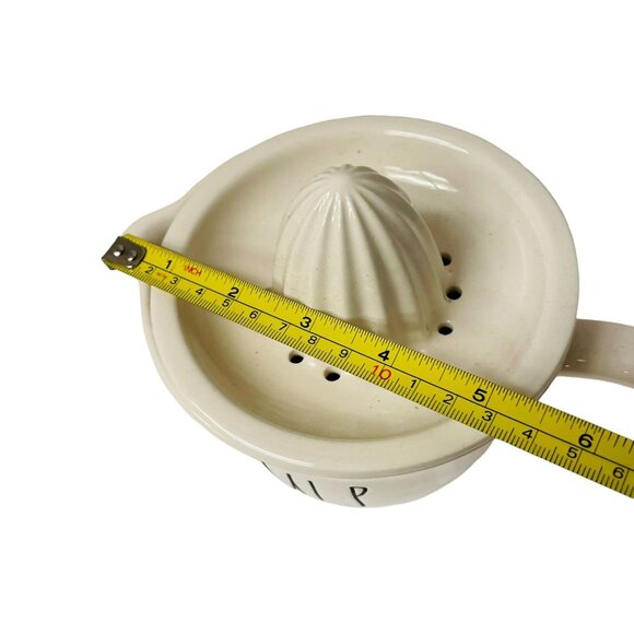 Rae Dunn Artisan Collection Ceramic Lemon Juicer & Mug CupWhite Strainer 5" x 7 - Picture 5 of 8